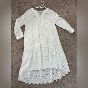 Zara long white dress